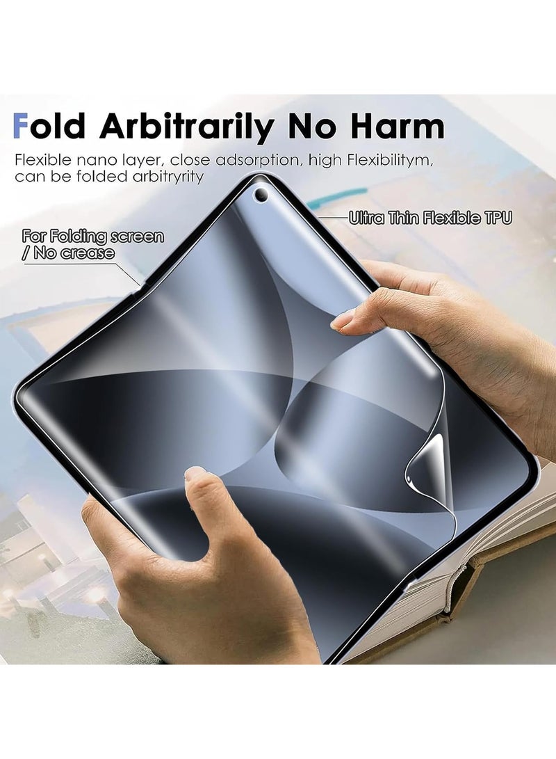 【2+2+2-Piece Set】 Screen Protector Compatible with Google Pixel 10 Pro Fold 2025, 2-Piece Set of Flexible TPU Screen Protectors for Front and Back + Glass Camera Lens Protector, HD Scratch-Resistant - Image 3